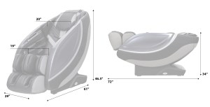 Osaki Titan Pro-3D Cascade Dimensions