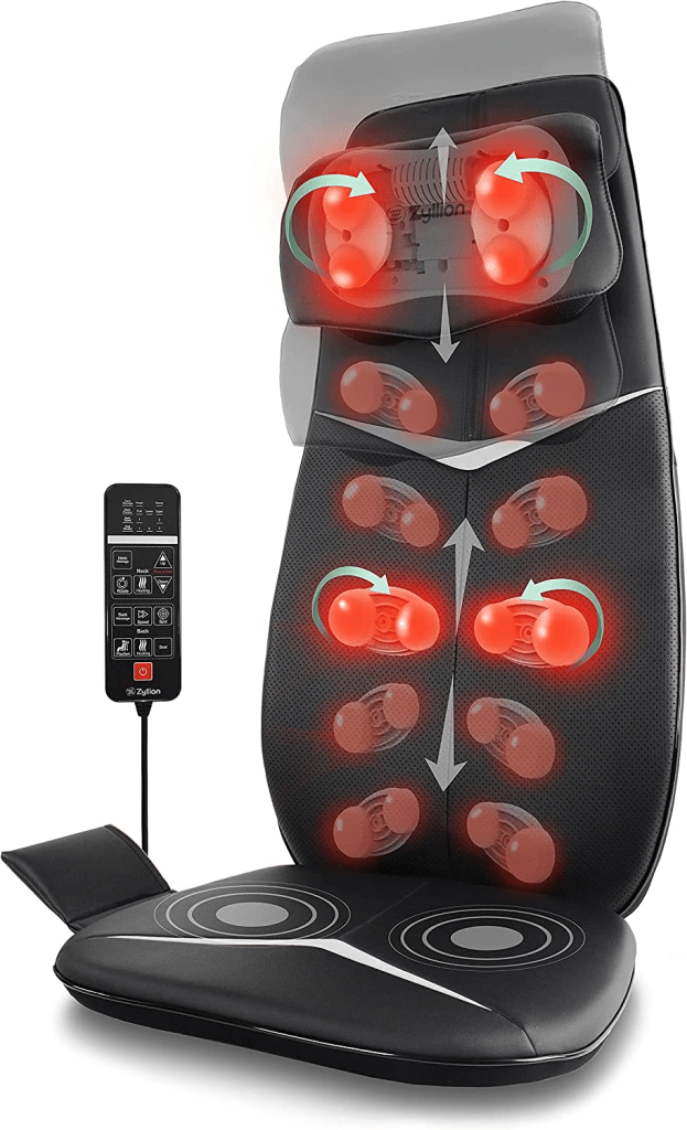 Zillion Back and Neck Massager Chair with Heat and Height Adjustment