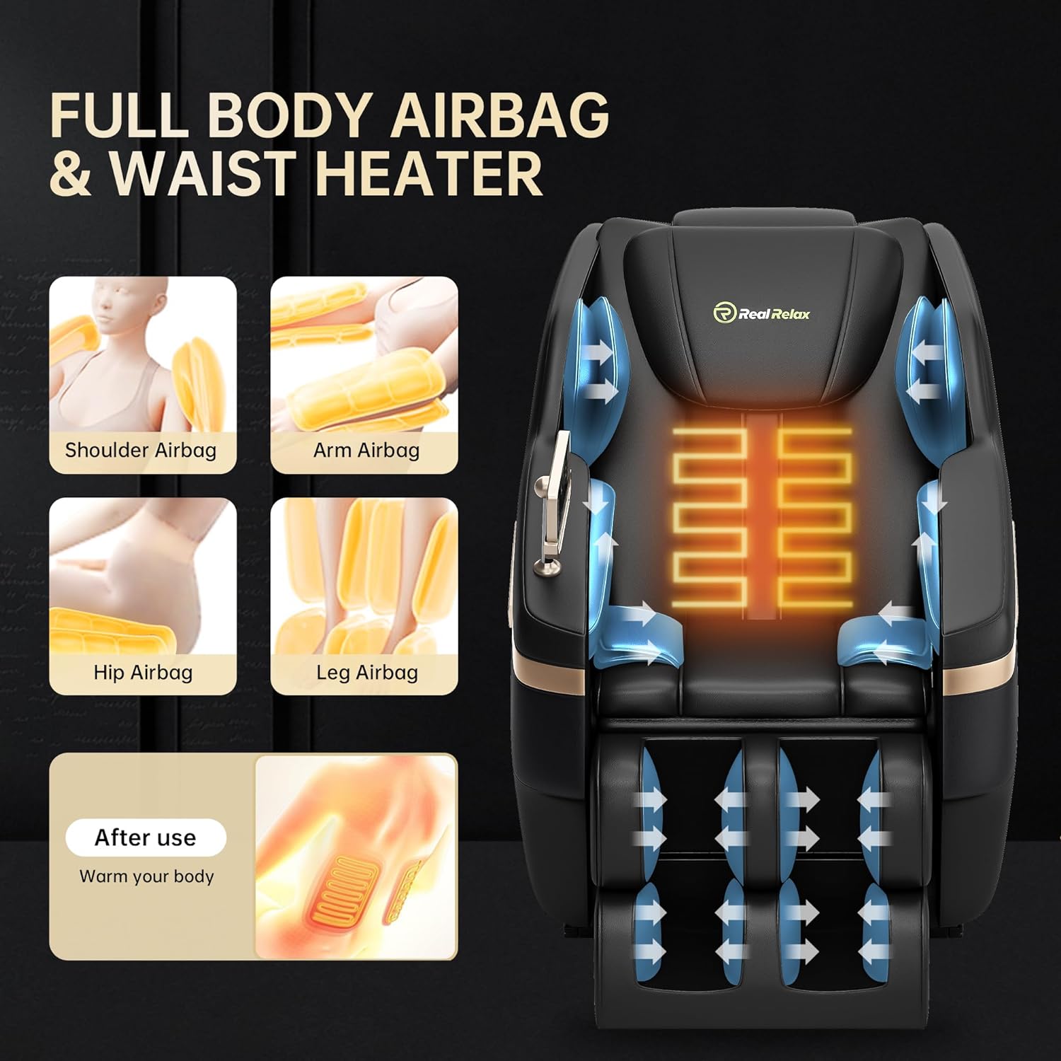 Real Relax BS-02 - Full Airbag Massage and Waist Heating